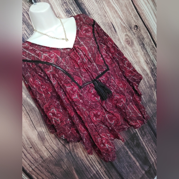 2 For 25$ Maurices Women's Red Bohemian Top Size 0× - Picture 3 of 5